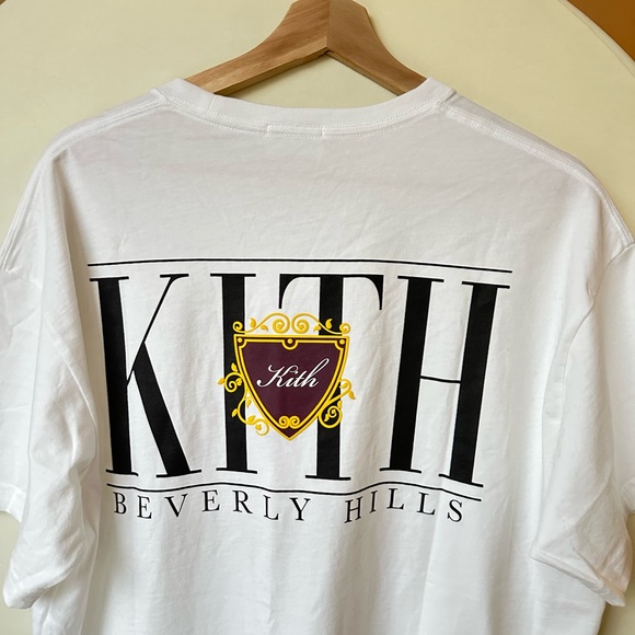 KITH Beverly Hills Logo Crest Pocket Tee - L White - Picture 5 of 5